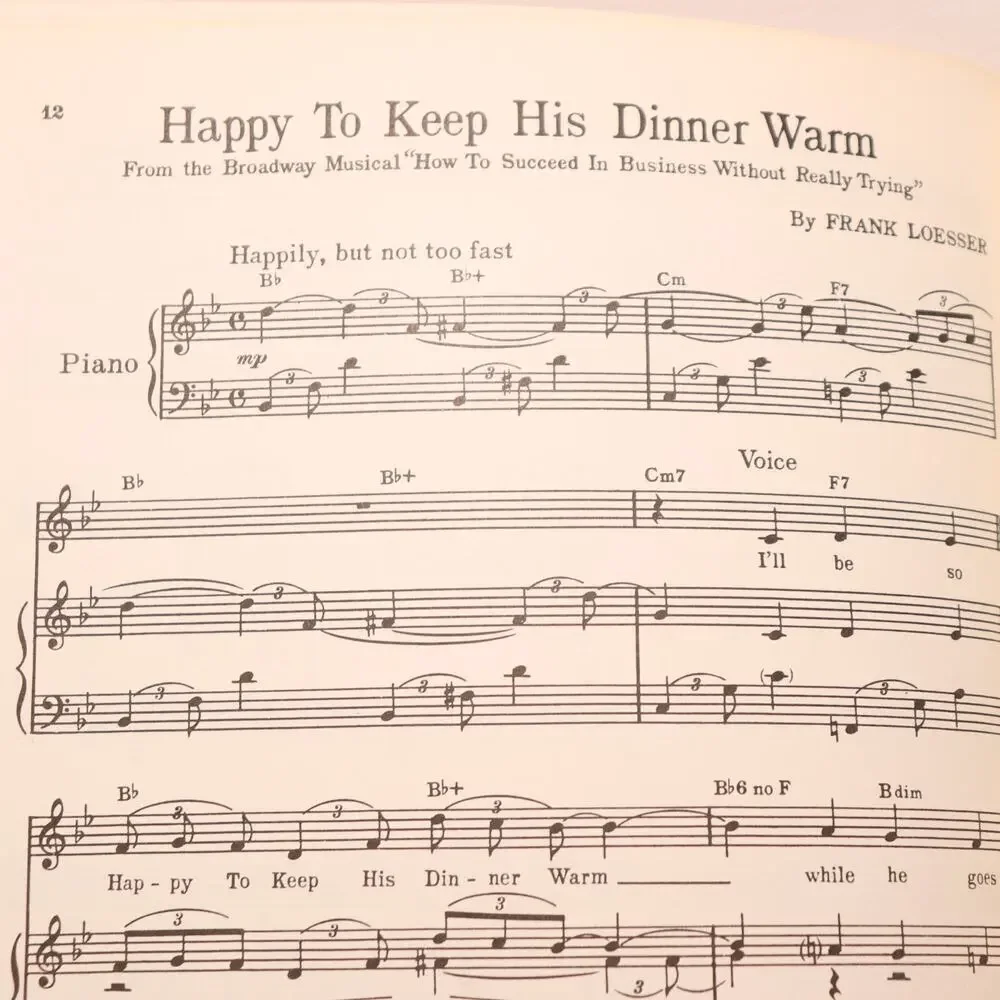 How to Succeed in Business Piano Vocal Songbook Sheet Music Score